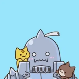 😚 Alphonse Elric Fullmetal Alchemist Alphonse Elric, Anime, Fullmetal Alchemist, Armadura, fofo, gatos telegram sticker