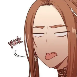 👾 YUCK Dessin animé, Dégoût, Expression, Visage, Femme telegram sticker