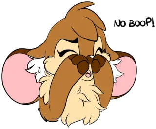 😣 NO BOOP! Dessin animé, Mignon, Animal, Boop, Non telegram sticker