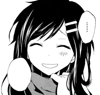 😅 Anime, Manga, Chica, Sonrisa, Dibujos animados, Feliz telegram sticker