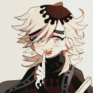 🌟 Doma Demon Slayer 动漫, 粉丝作品, 角色, 鬼灭之刃, 童磨 whatsapp sticker