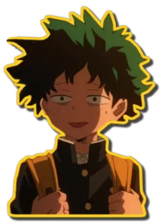 🙂 Izuku Midoriya My Hero Academia アニメ, 僕のヒーローアカデミア, 緑谷出久, デク, ステッカー telegram sticker