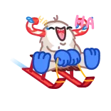 Yeti on Holidays telegram stickers