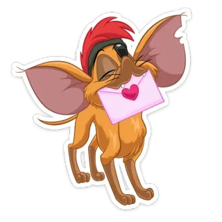 💌 หมา, จดหมาย, ความรัก, วาเลนไทน์, น่ารัก, สัตว์, การ์ตูน telegram sticker