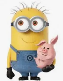 😊 Minion Despicable Me Minion, Ich Einfach Unverbesserlich, Cartoon, Schwein, lustig, Sticker telegram sticker