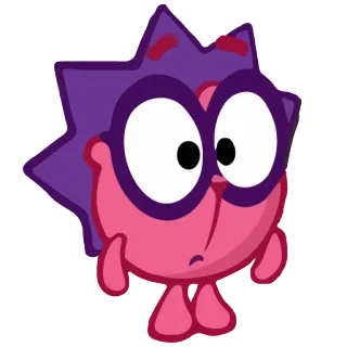 😳 cartoon, cute, animal, pink, purple telegram sticker