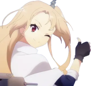 👍 anime, dibujos animados, personaje, chica, guiño telegram sticker