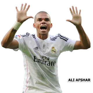 ⚽ ALI AFSHAR sepak bola, pemain, atlet, perayaan, olahraga, sepak bola telegram sticker