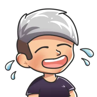 😂 Мультик, Смех, Плач, Счастливый, Эмоции, Лицо, Человек, Стикер telegram sticker