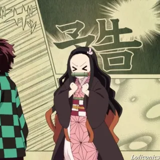 🐾 Nezuko Kamado Demon Slayer Anime, Demon Slayer, Nezuko, Kawaii, Chibi whatsapp sticker