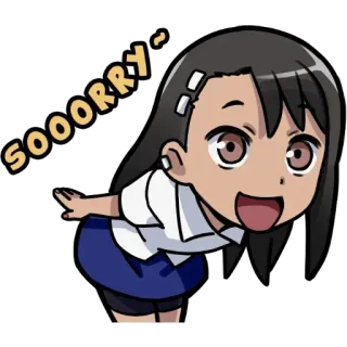 🤗 SOOORRY ~ Аниме, Мультфильм, Извинение, Прости, Милый, Смущенный telegram sticker