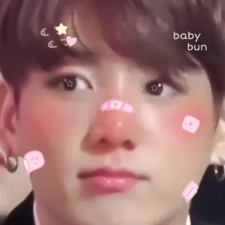 🍼 baby bun fofo, bebê, coelho, rosto, adesivo telegram sticker