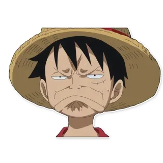 🥴 Luffy One Piece luffy, one piece, anime, manga, straw hat, cartoon telegram sticker