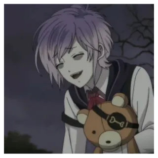 🍧 Kanato Sakamaki Diabolik Lovers Anime, Vampir, Boneka beruang, Gotik, Kanato Sakamaki telegram sticker