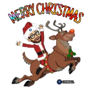 🎅 MERRY CHRISTMAS Navidad, fiestas, Papá Noel, reno, festivo, dibujos animados whatsapp sticker