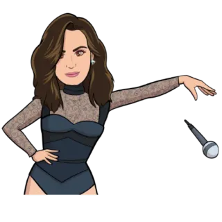 🎤 女性, マイク, 有名人, ポートレート, 歌, コンサート telegram sticker