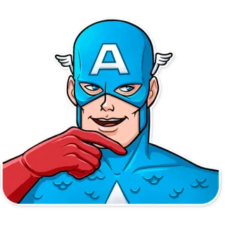 🤔 Captain America Капитан Америка, Marvel, Супергерой, Комикс, Мстители telegram sticker