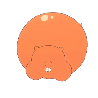 🐭 naranja, animal, dibujos animados, ilustración, lindo, personaje telegram sticker