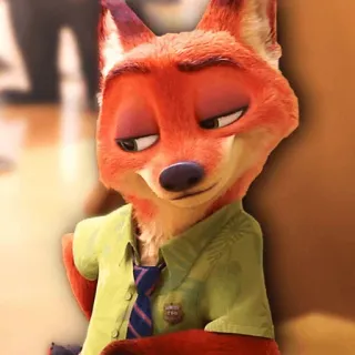 😏 Nick Wilde Zootopia raposa, personagem, desenho animado, animal, zootopia, nick wilde telegram sticker