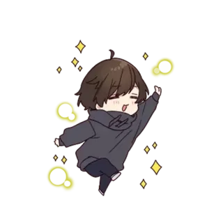 ✨ Anime, Scintillio, Carino, Kawaii, Ragazzo telegram sticker