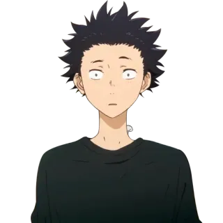 ⁉️ Shoya Ishida A Silent Voice Anime, Shoya Ishida, A Silent Voice, Personaje, Chico whatsapp sticker