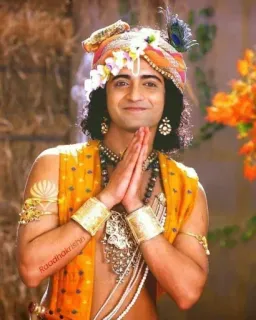 😁 Krishna Raadhakrishn hinduism, god, deity, indian culture, spiritual, religious telegram sticker