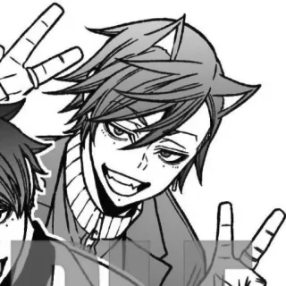 😼 Anime, Manga, Dessin animé, Personnage, Sourire, Geste telegram sticker