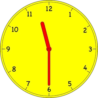 🕦 clock, time, yellow, illustration, hour telegram sticker