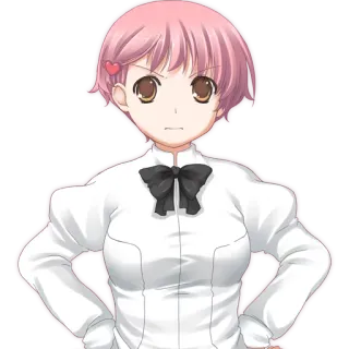 😠 anime, garota, cabelo rosa, brava, desenho animado, fofa, personagem telegram sticker