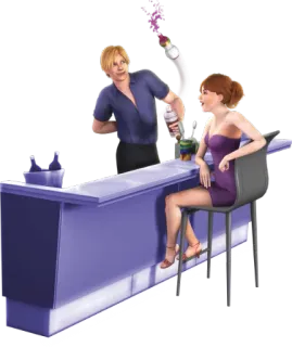 🍾 bar, bartender, cocktail, drink, woman telegram sticker