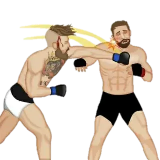 👑 Бокс, Бой, Насилие, Спорт, Удар, Агрессия, Соревнование whatsapp sticker