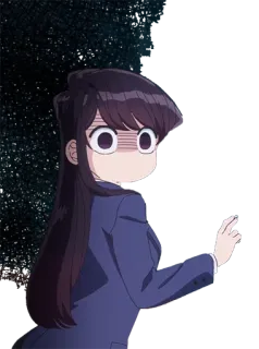 🥺 Komi Shouko Komi Can't Communicate 애니메이션, 코미 양은 커뮤증입니다, 충격, 초조, 귀여운, 코미 쇼코 whatsapp sticker