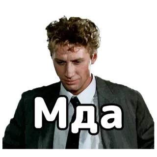 🤔 Мда russian, man, portrait, expression, reaction telegram sticker