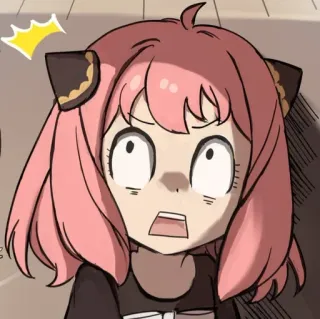 😳 Anya Forger Spy × Family Anya Forger, Spy × Family, anime, shocked, surprised, cartoon telegram sticker