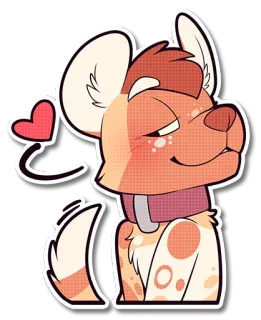 😘 动物, 狗, 卡通, 心, 爱, 可爱 telegram sticker