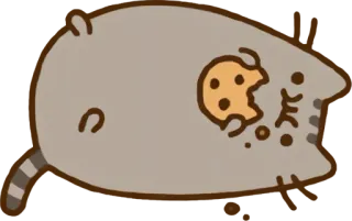 🍪 Pusheen Katze, Pusheen, Keks, süß, Cartoon telegram sticker