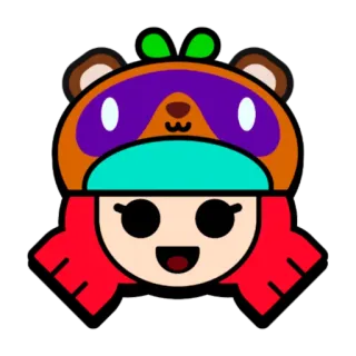 🙂 sticker, dessin animé, personnage, chapeau, souriant, mignon whatsapp sticker