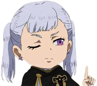 👆 Noelle Silva Black Clover 애니메이션, 만화, 노엘 실버, 블랙 클로버, 캐릭터, SD캐릭터 telegram sticker
