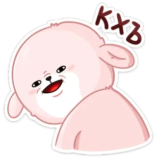 😀 KXB mignon, animal, dessin animé, drôle, autocollant telegram sticker