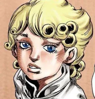 😶 Giorno Giovanna JoJo's Bizarre Adventure 애니메이션, 만화, 죠죠, 죠르노 죠바나, 캐릭터, 금발, 인물사진 telegram sticker