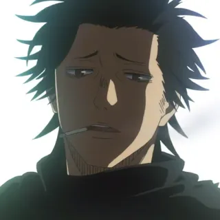 🚬 Yami Sukehiro Black Clover Anime, Charakter, Black Clover, Yami Sukehiro, Zigarette whatsapp sticker