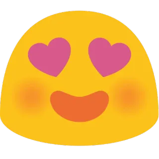 😍 emoji, love, heart, cute, yellow, happy telegram sticker