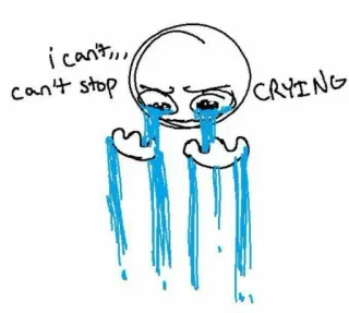 🙄 i can't,, can't stop CRYING crying, sad, tears, emotional telegram sticker