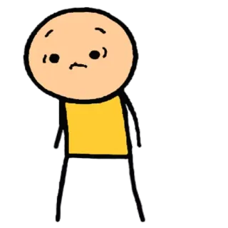 😯 Cartoon, Strichmännchen, Traurig, Ausdruck, Figur telegram sticker