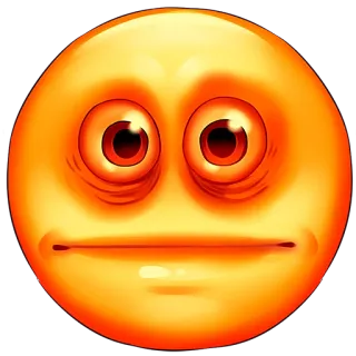 😳 表情符号, 面无表情, 脸, 梗 whatsapp sticker