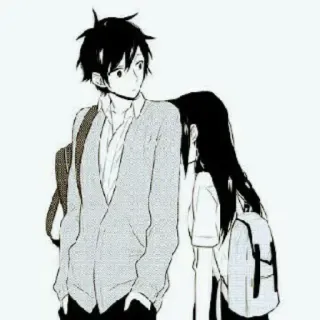 🖤 Anime, Paar, Schule, Liebe, Romantik telegram sticker