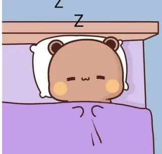 😴 dormir, ours, mignon, dessin animé telegram sticker