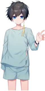 ✋ Anime, Mangá, Garoto, Personagem, Arte, Ilustração telegram sticker