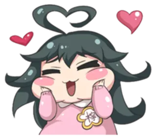 ❤ anime girl, cute, hearts, kawaii, cartoon, sticker telegram sticker