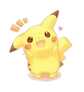 💛 Pikachu Pokemon Pikachu, Pokémon, schattig, anime, cartoon telegram sticker